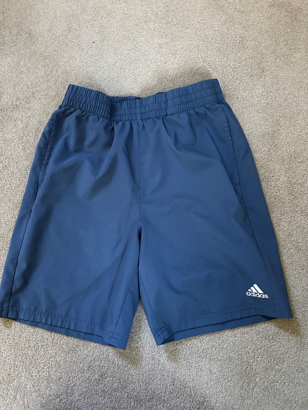 Adidas Dusty Blue Athletic Shorts with Pockets - Boys size XL